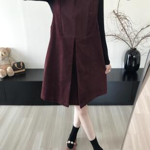 【大萌家】孙艺珍姐姐  温柔气质通勤天花板无袖毛呢娃娃连衣裙女