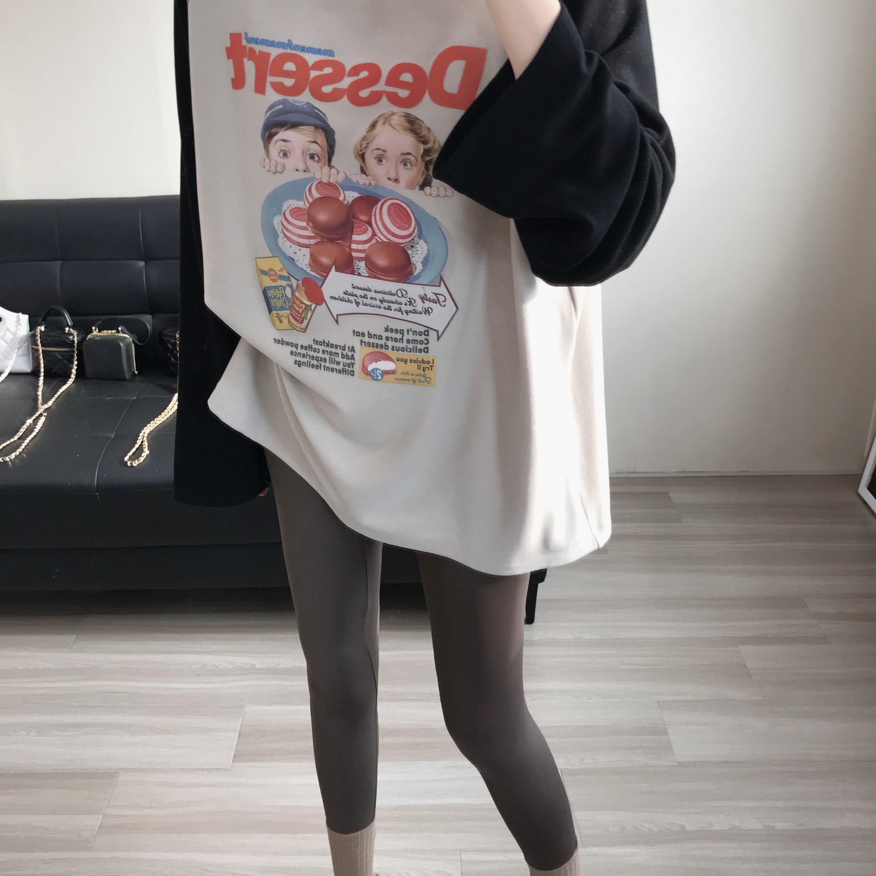 【大萌家】秋冬bi备 绝绝好配！ 300克磨毛加厚叠穿插肩袖长袖T恤