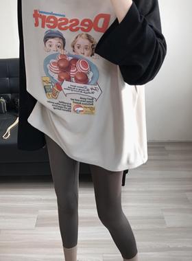 【大萌家】秋冬bi备 绝绝好配！ 300克磨毛加厚叠穿插肩袖长袖T恤