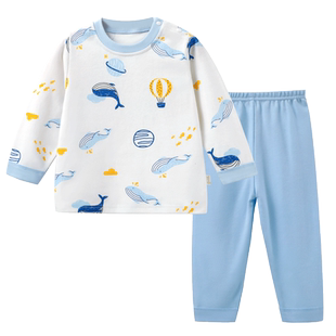 宝宝秋衣秋裤纯棉男童内衣套装儿童秋季女童衣服婴儿a类全棉睡衣