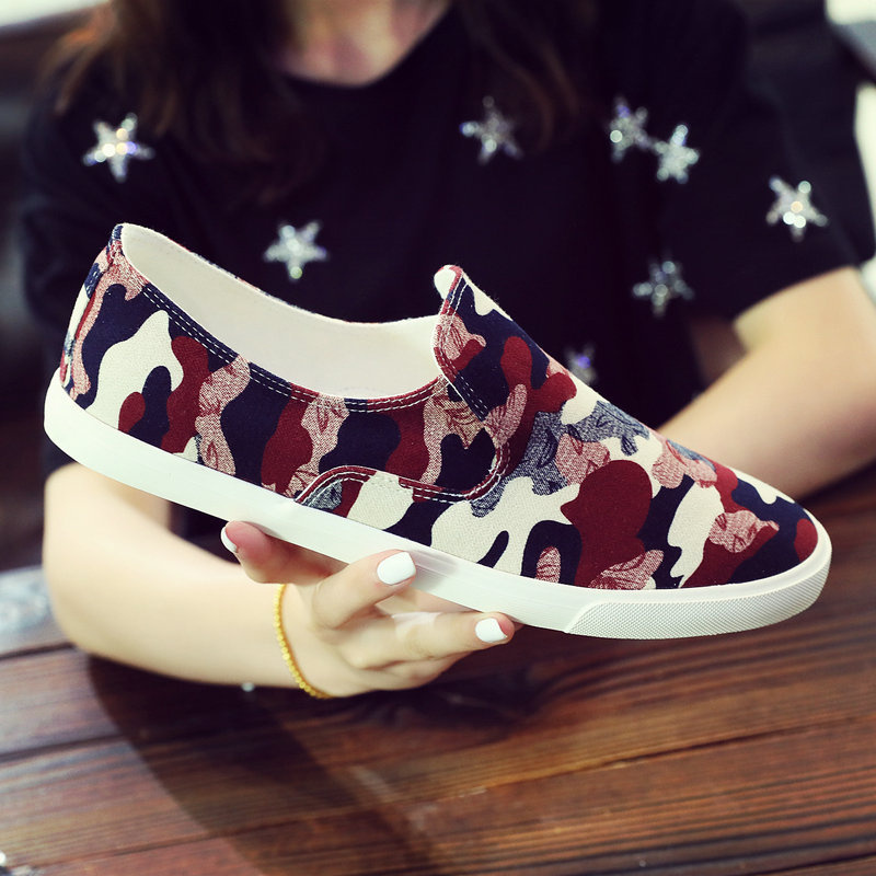 春夏季男低帮潮脚蹬懒人帆布鞋