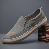 青年百搭潮男鞋 帆布鞋 男板鞋 低帮透气休闲鞋 男简约时尚 一脚蹬夏季