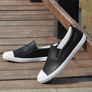 日常韩版 潮流休闲鞋 男士 2020春季 纯色一脚蹬懒人鞋 男鞋 板鞋 男 新款