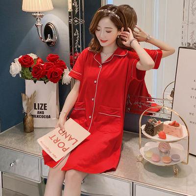 睡裙本命年红色学生大码家居服