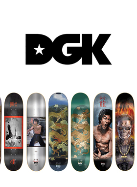 55滑板店代理 正品 DGK 李小龙联名专业板面 双翘板 图案渐变