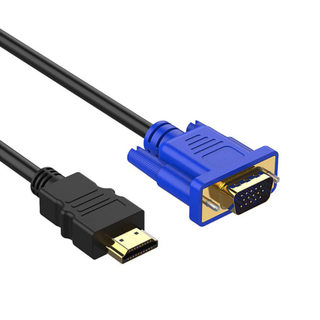 HDMI转VGA高清转换线HDMI TO VGA播放器DVD接电视连接线无网无环