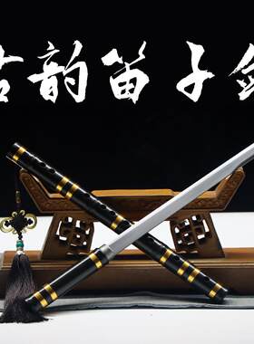 笛子刀剑组合棍中剑防身短剑棒剑