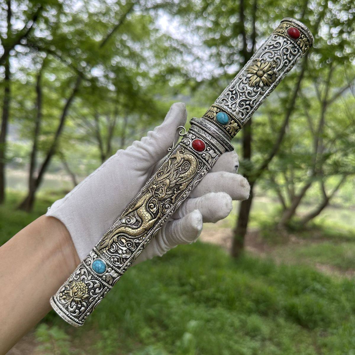藏式风格短刀小刀影视剧道具藏族剑工艺品送礼短剑收藏摆件未开刃