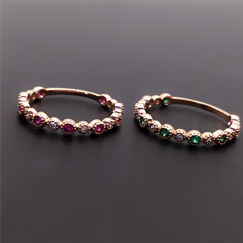 俄罗斯手链彩金时尚锆石戒指