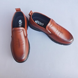 2025新款中青年男鞋圆头平跟套脚商务休闲道县皮鞋男式驾车鞋5196