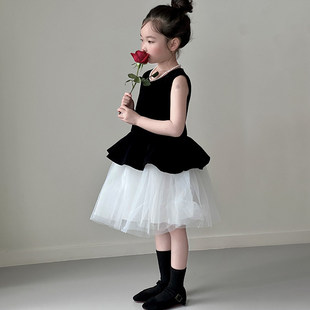 女童连衣裙夏2026新款小女孩夏季高级感晚礼服裙子儿童绝美公主裙
