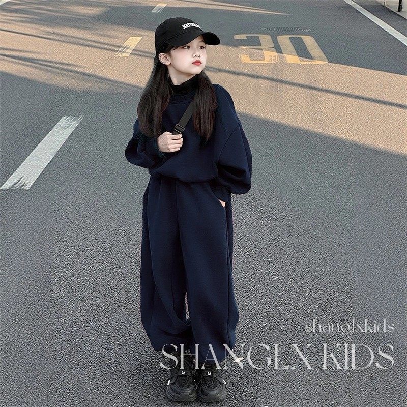 女童超好看韩系秋装卫衣套装洋气