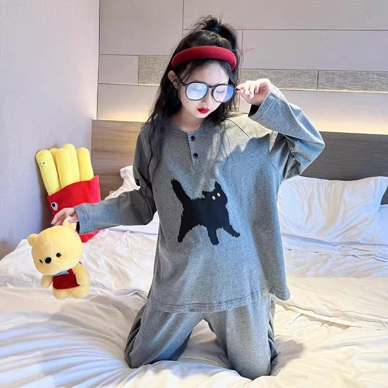 女童睡衣春秋款2025新款儿童秋季纯棉家居服大童女孩长袖全棉套装,童装/婴儿装/亲子装,家居服套装,淘宝优惠券,粉丝福利购,淘宝优惠卷