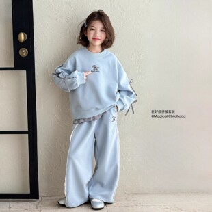 女童运动套装 洋气童装 小女孩韩系春季 衣服儿童两件套 春秋2026新款