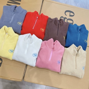 韩egg冬季加绒加厚圈圈羊毛保暖卫衣女显瘦宽松一件过冬上衣