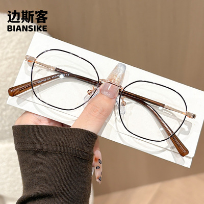 M90192新款复古眼镜框时尚金属眼镜架批发女小脸平光可配近视眼镜