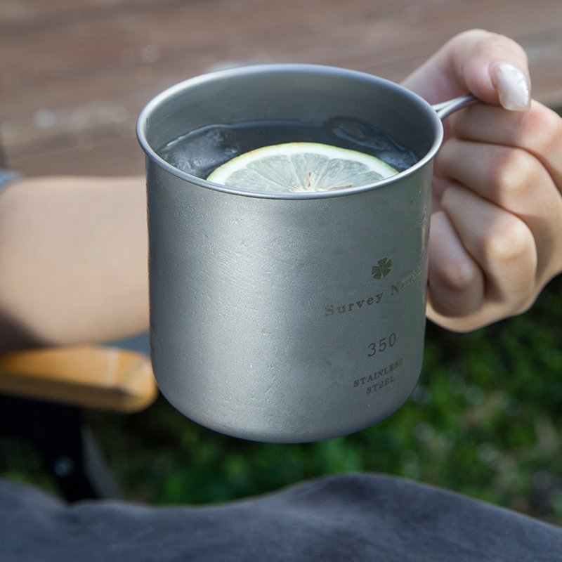 戶外露營鈦化水杯可燒水