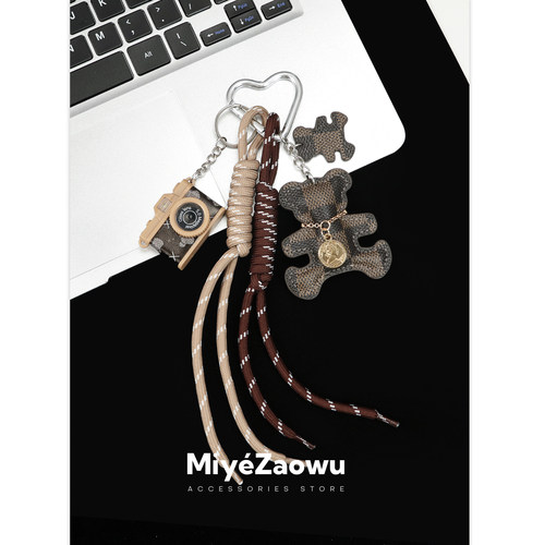 【弥野造物】格纹小熊miu系挂件