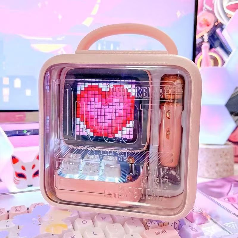 Divoom点音蓝牙像素k歌音响女生