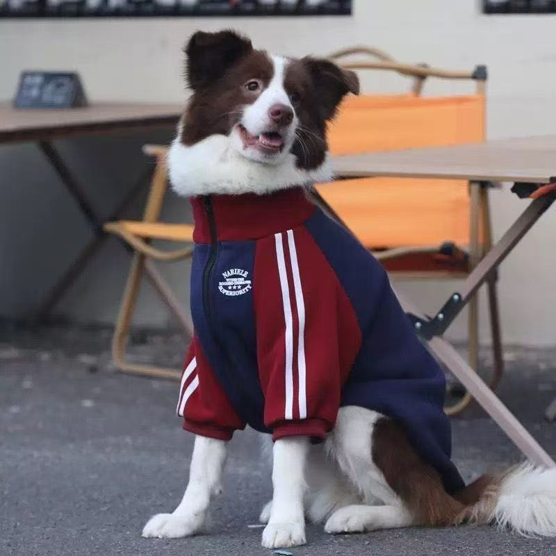 新款秋冬大型犬狗狗宠物衣服保暖金毛边牧拉布拉多加绒保暖外套潮