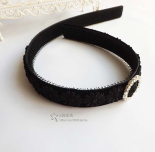 {28元包邮}黑色不勒头发箍刘海贴式头箍碎发固定魔法贴网红粘发带