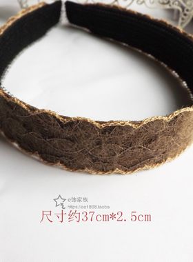 {28元包邮}时尚蕾丝刘海贴式头箍不勒头发箍碎发粘发贴头发饰品