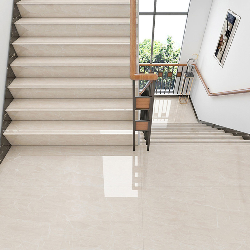 简欧米黄色楼梯踏步瓷砖470x1200地砖暖色原槽防滑一体式台阶砖