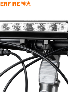 神火自行车前灯充电强光夜间BL32手电筒夜骑骑行装备单车山地车灯
