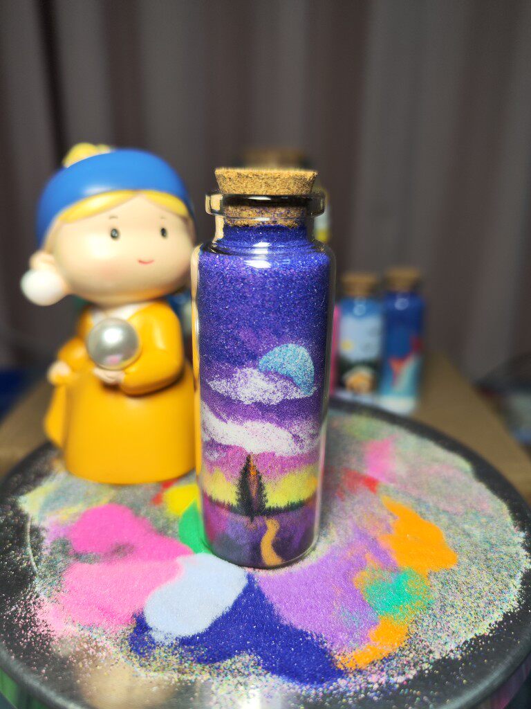 抖音同款沙瓶画创意礼物立体沙画彩沙风景手工diy立体沙画