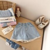 潮宝宝外穿宽松儿童热裤 2026女童短裤 新款 洋气五分裤 牛仔夏季 薄款