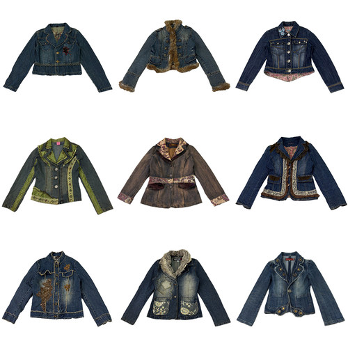 古着vintage女牛仔短款y2k外套