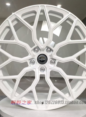 19/20/21/22寸适用捷豹XJL XF野马奥迪A8 A7奔驰宝马白色锻造轮毂
