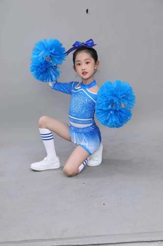 啦啦队服装女儿童啦啦操比赛服套装艺术体操服比赛演出服表演服装