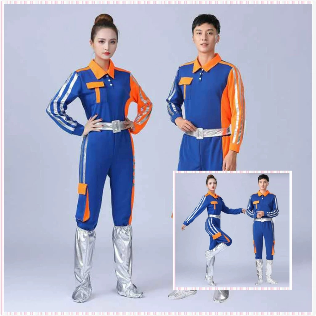 新款自豪的建设者演出服咱们工人民族服装/舞台装