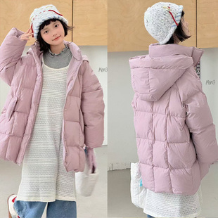 儿童高充绒量冬季御寒新国标90白鸭羽绒服中长款加厚女童绒外套