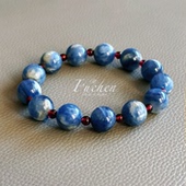 「星漩烬」真理灯塔冲破迷雾 拥抱智慧之光 莫奈花园蓝晶石女手串