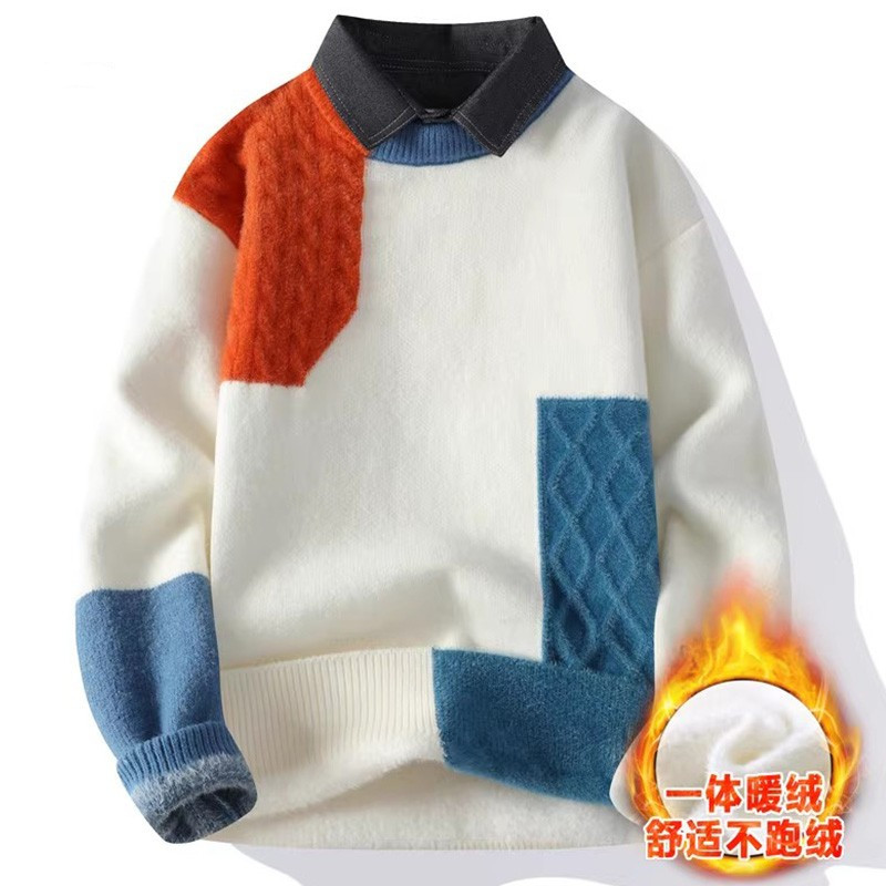 设计感假两件毛衣针织打底衫