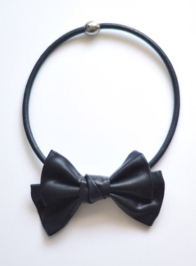 黑色真皮项圈原创设计