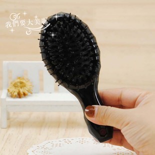 按摩头皮猪鬃 美发梳子小巧气囊头梳 梳到底防打结 日本Lucky