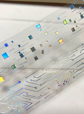 手帐分装胶带e42电线故障镭射银你瞅啥条方块百搭素材账流麻贴纸