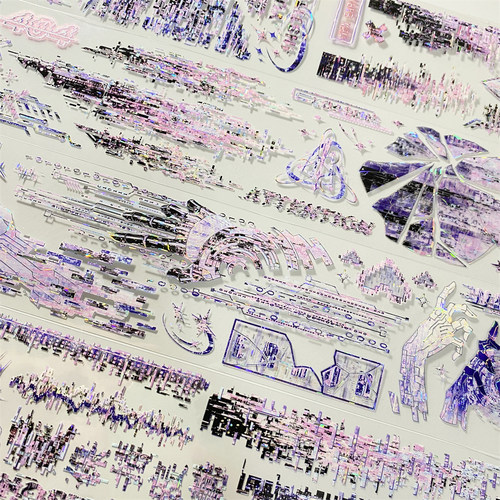 手帐分装胶带k5幻想跃迁赛博朋克月海研究所古风素材账手机壳贴纸