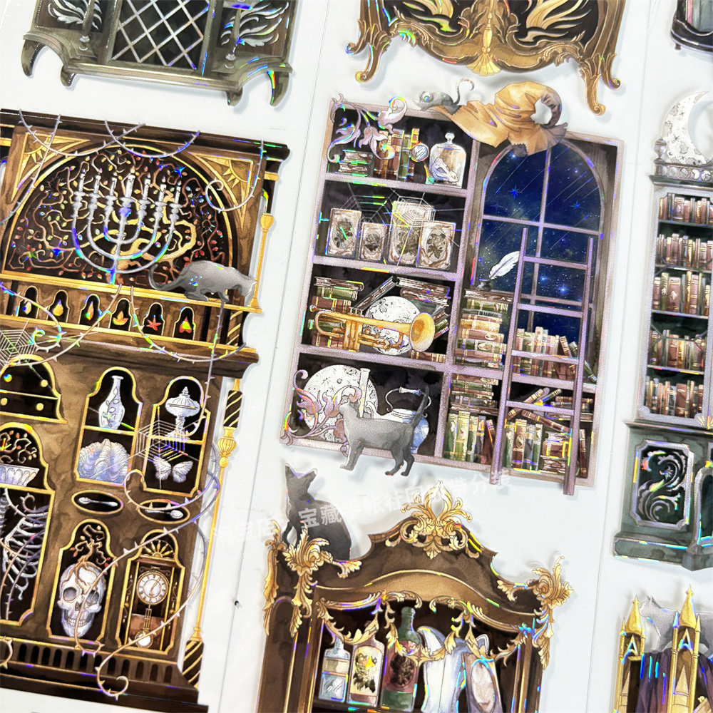 手帐分装胶带b006神秘事务所MOODTAPE柜子古风PET素材账手机贴纸