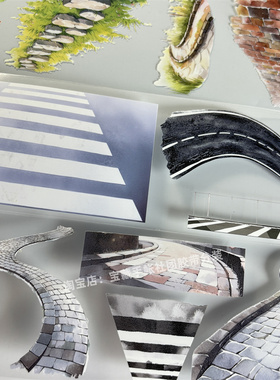 手帐分装胶带a528道路时光道路三渡文创古风PET素材账手机壳贴纸