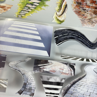 手帐分装胶带a528道路时光道路三渡文创古风PET素材账手机壳贴纸