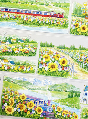 手帐分装胶带a949山花满径筒子造物社古风PET素材账流麻贴纸咕卡