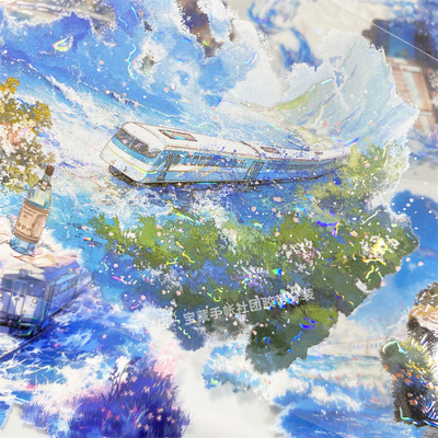 手帐分装胶带a746海上列车李富贵华丽梦幻PET古风素材账流麻贴纸