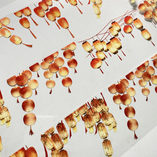 手帐分装69上元灯会zero笼孔明夜景pet胶带古风素材账流麻贴纸咕