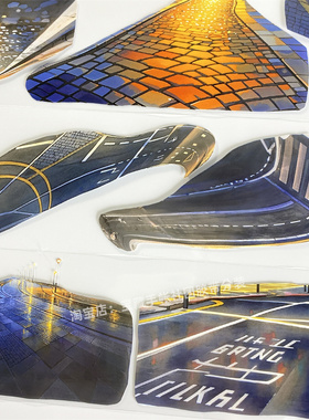 手帐分装胶带a713可可的路夜色冻奶工作室PET古风素材账流麻贴纸