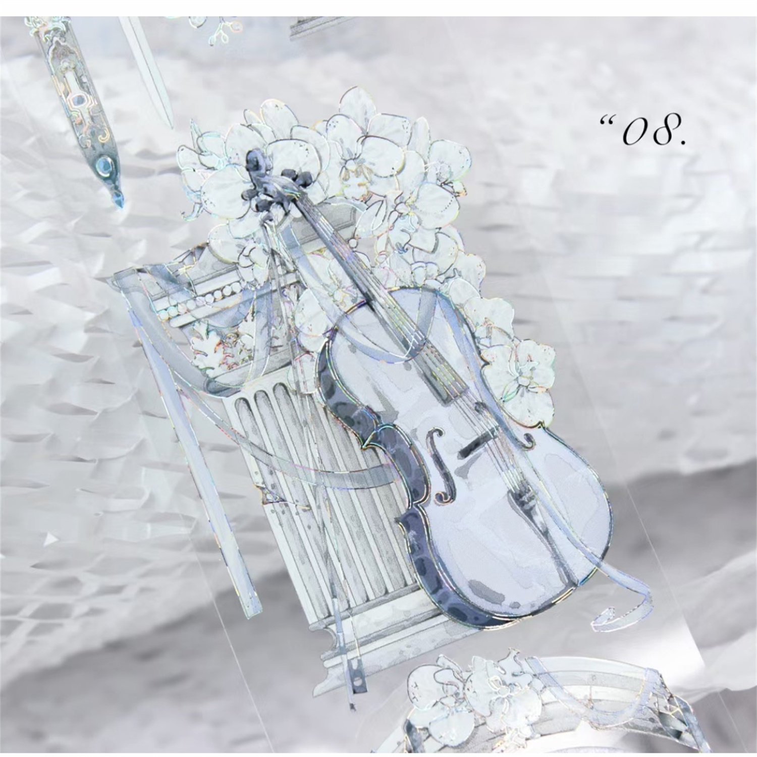 手帐分装胶带c39凛冬迷乐MOODTAPE罗马柱PET素材账流麻贴纸咕卡