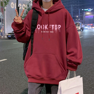 CM059加绒AP65新纯棉连帽加绒卫衣港风高街潮牌情侣宽松外套加厚图片